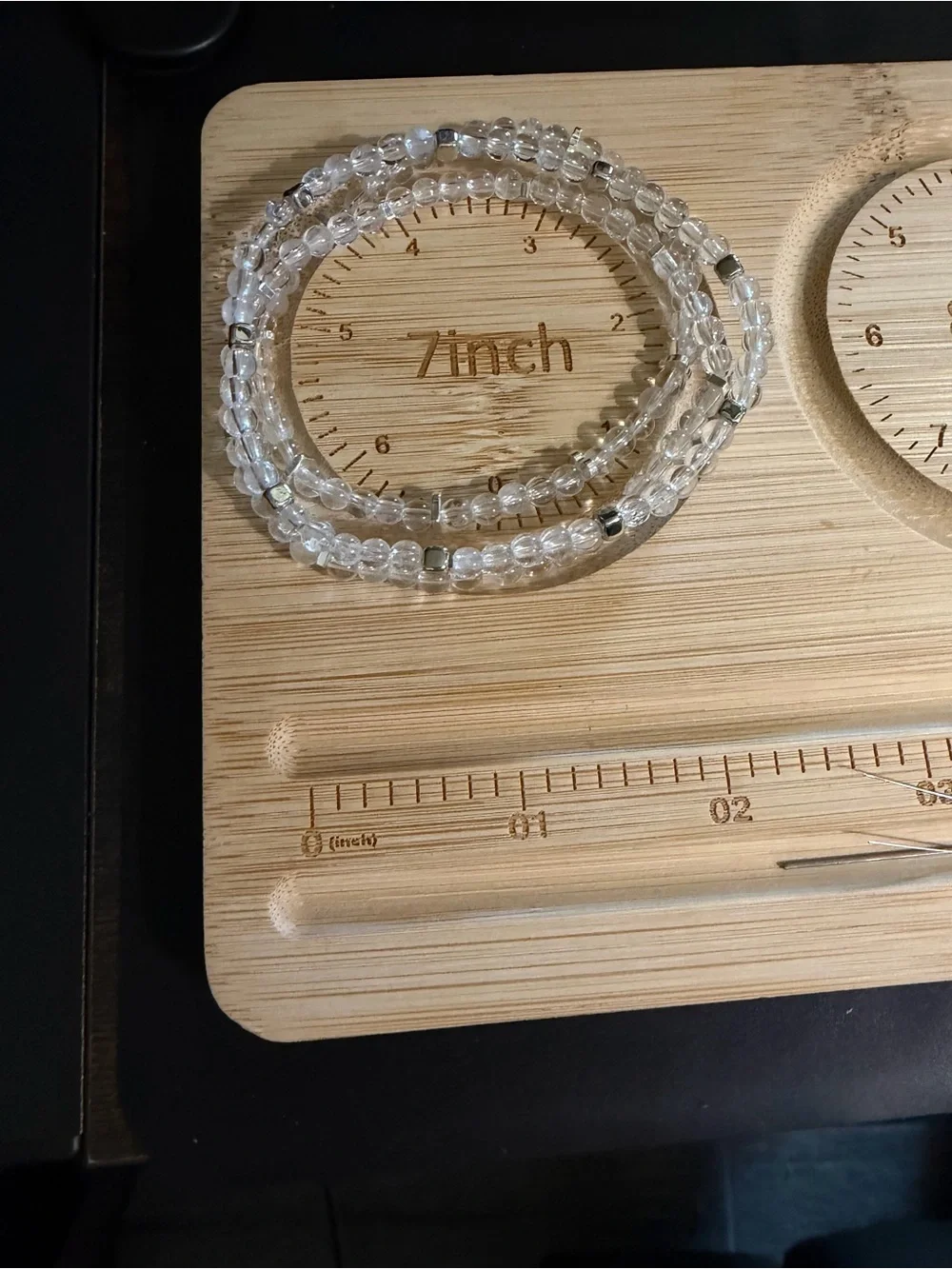 🤩 Handmade Natural Clear Quartz Stacking Stretch Bracelet Set